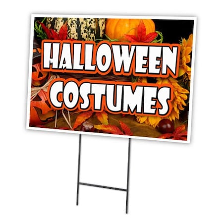 Signmission Halloween Costumes Yard Sign & Stake outdoor plastic coroplast window, C-1824 Halloween Costumes C-1824 Halloween Costumes